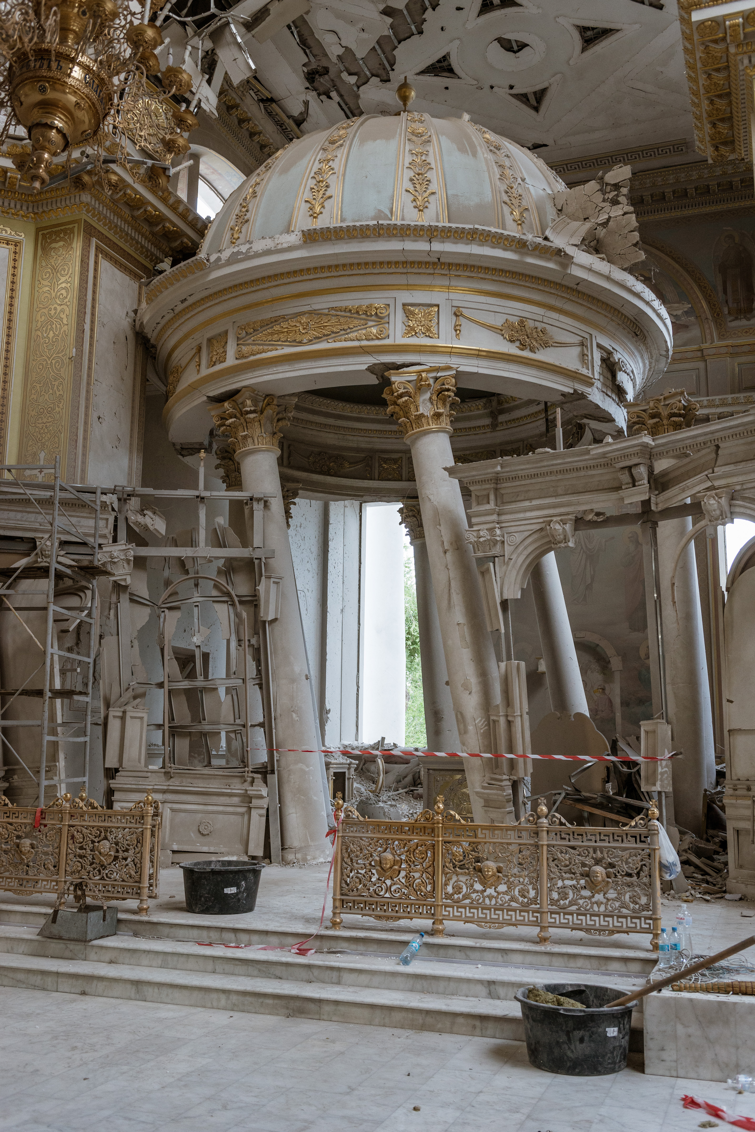 Russian missile strike damages historic cathedral in Ukraine's Odesa