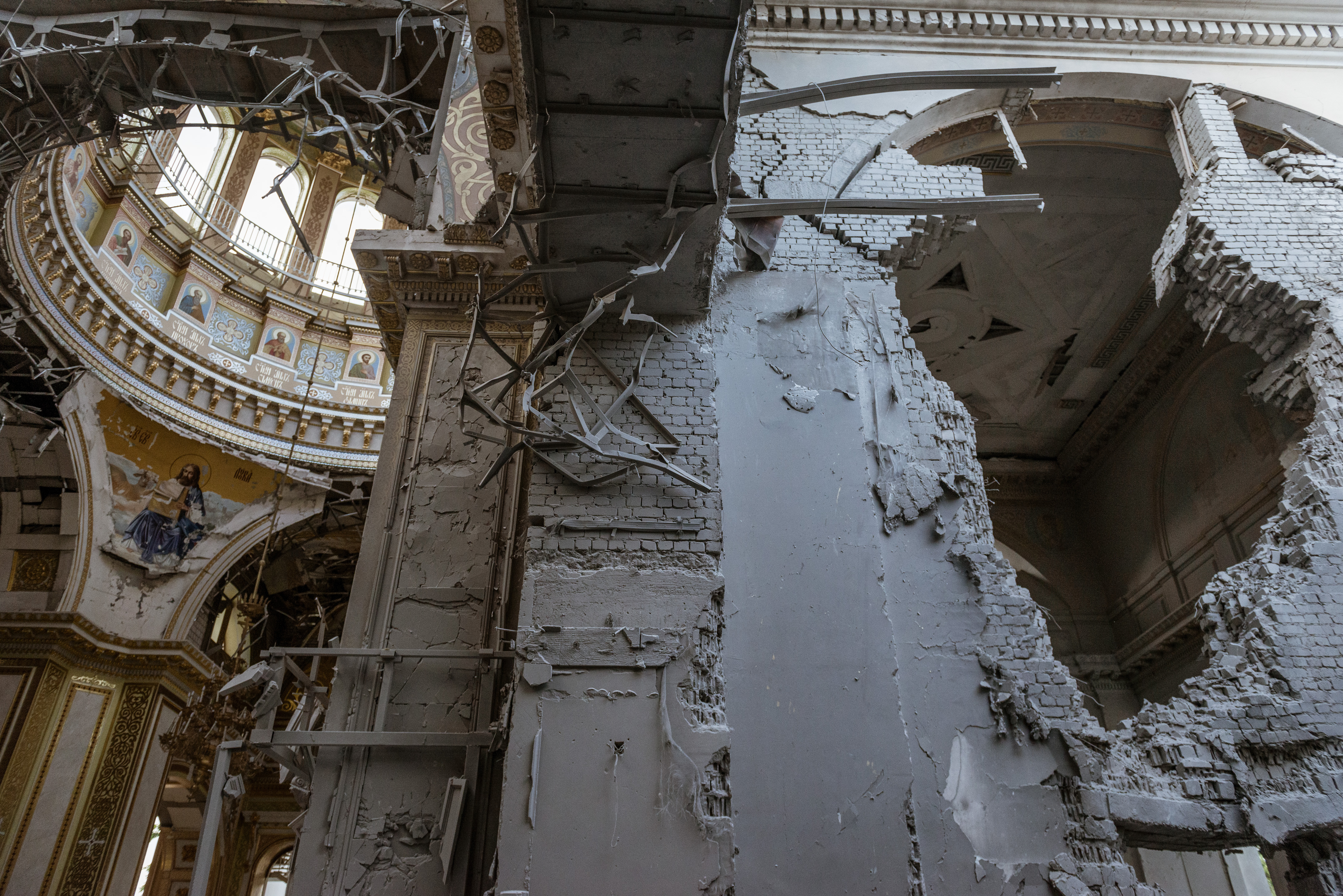 Russian missile strike damages historic cathedral in Ukraine's Odesa