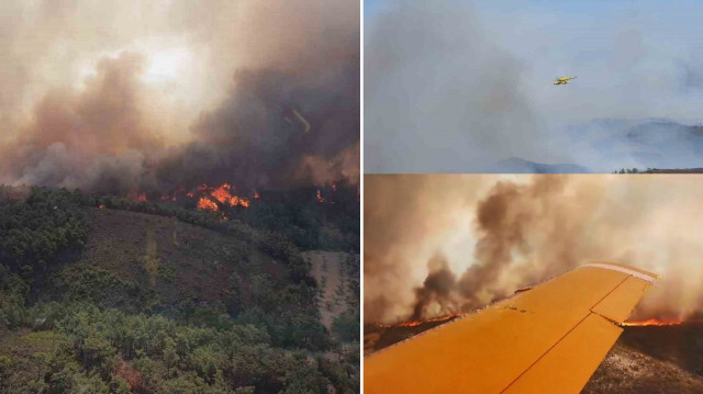 Rodos adasındaki orman yangını günlerdir kontrol altına alınamıyor