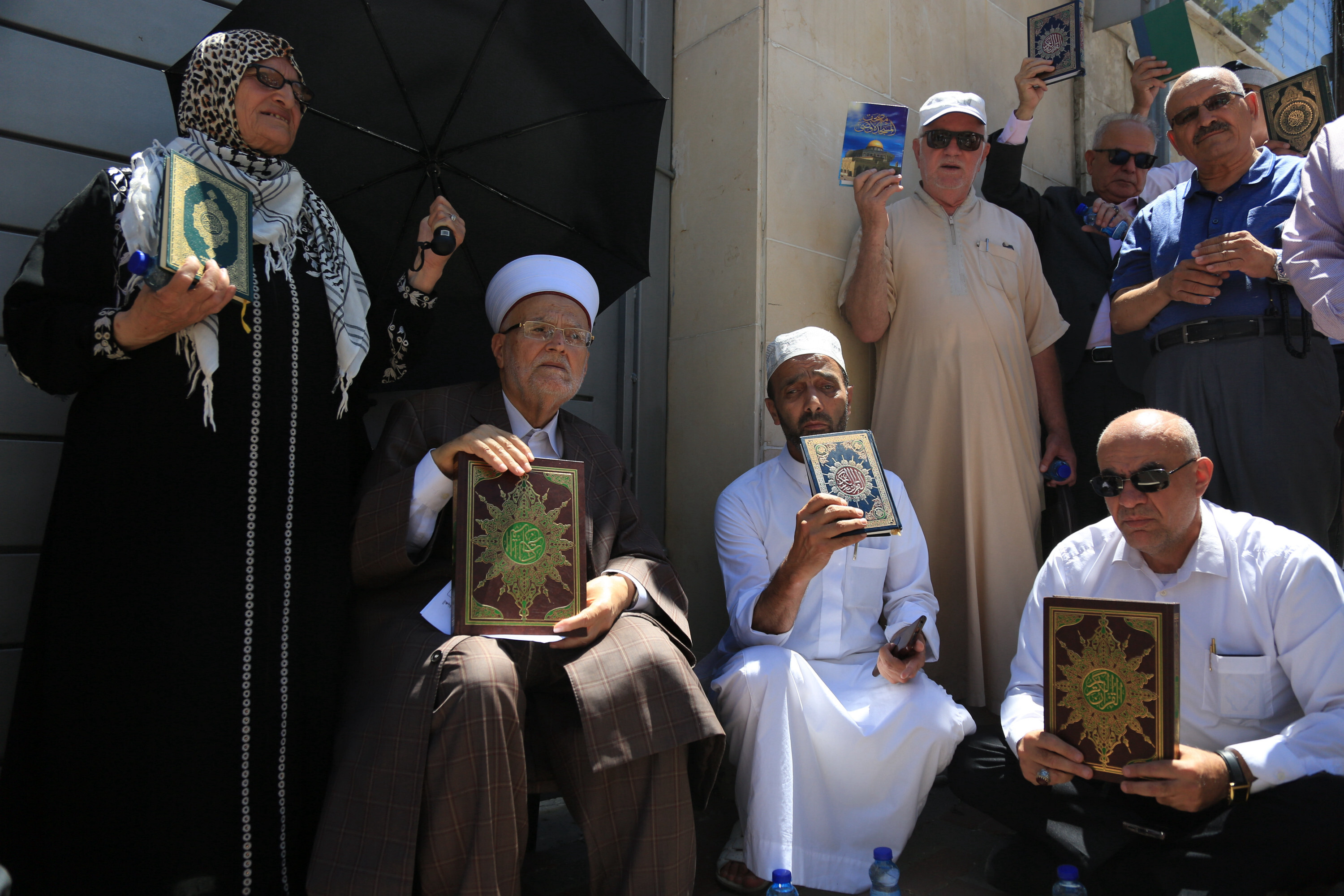 Muslims in Jerusalem protest the burning of Quran in Sweden
