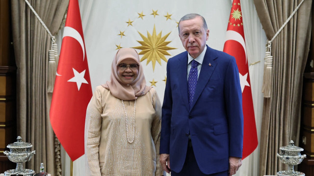 Cumhurbaşkanı Recep Tayyip Erdoğan ve Birleşmiş Milletler (BM) Habitat İcra Direktörü Maimunah Mohd Sharif'