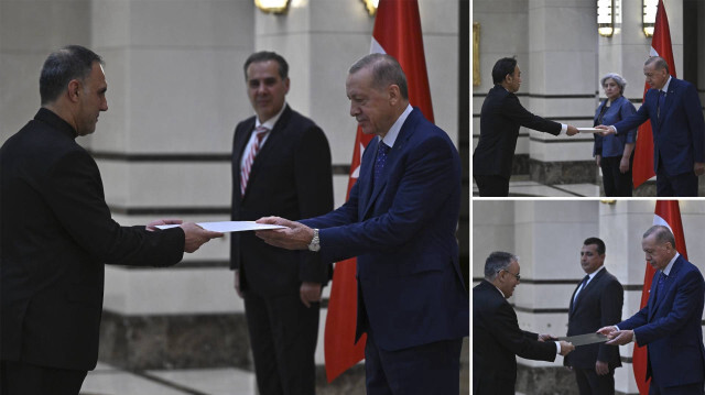 Cumhurbaşkanı Erdoğan güven mektuplarını kabul etti.