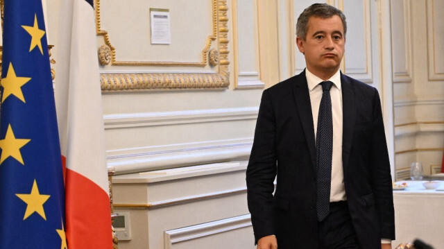 Le ministre de l'Intérieur, Gérald Darmanin lors de la réunion avec les syndicats français à l'hôtel Beauvau à Paris, le 27 juillet 2023. Crédit photo: BERTRAND GUAY / POOL / AFP
