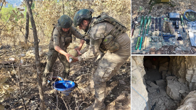 Mehmetçik, teröristlerce kullanılan mağara, sığınak ve barınaklara tek tek girmeye devam ediyor.