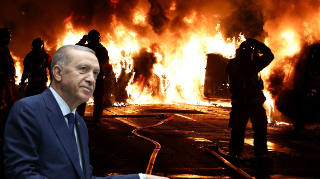 Cumhurbaşkanı Erdoğan, Fransa'daki sokak olaylarından 'endişe' duyduklarını söyledi.