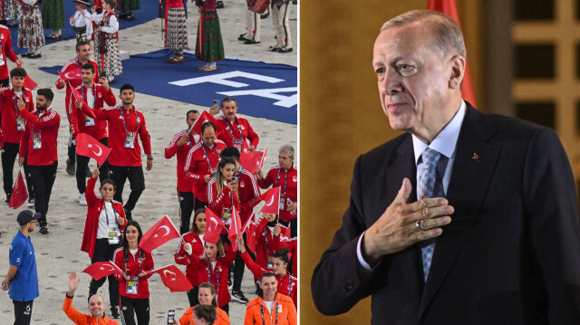 Cumhurbaşkanı Erdoğan'dan milli sporcuları tebrik etti.