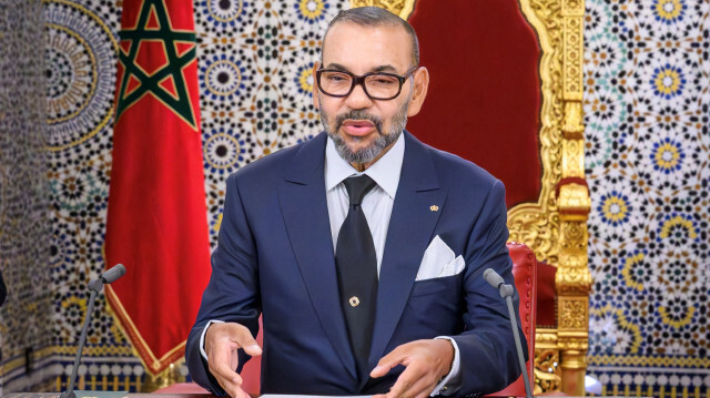 Le roi Mohammed VI du Maroc prononçant un discours à la nation, marquant le 24e anniversaire de son accession au trône, au palais royal de Tétouan, le 30 juillet 2023. Crédit Photo: Handout / MAP / AFP

