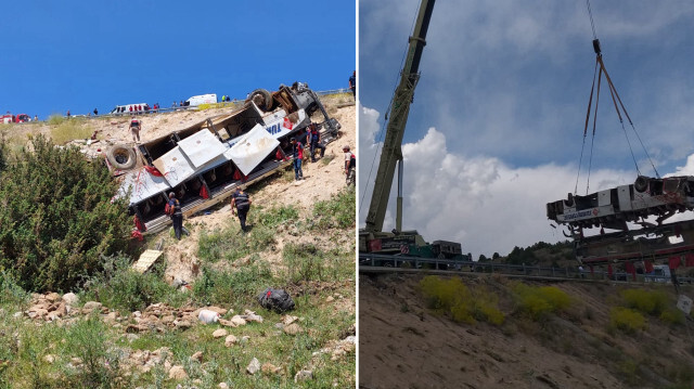 Kars'ta yolcu otobüsünün şarampole devrilmesi sonucu 8 kişi hayatını kaybetti.