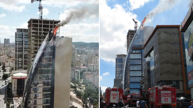 İş merkezinde çıkan yangın kontrol altına alındı.