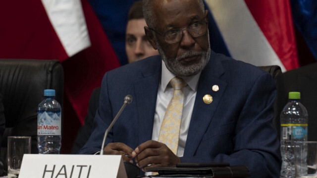 Le ministre haïtien des Affaires étrangères, Jean Victor Geneus. Crédit photo: Cris BOURONCLE / POOL / AFP