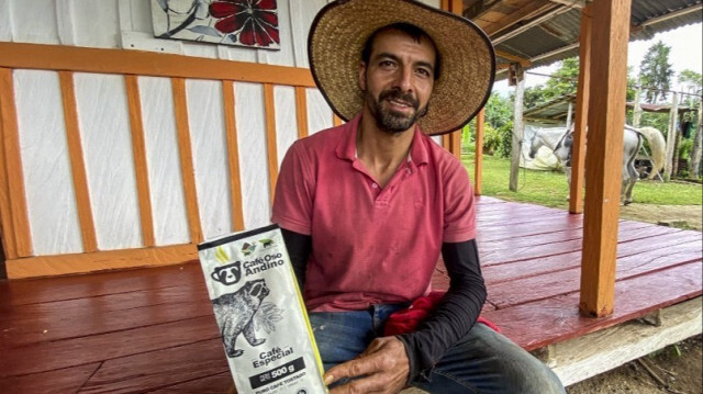 Le producteur de café, Julian Pinilla dans la Valle del Cauca, en Colombie. Crédit photo: JUAN RESTREPO / AFP