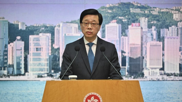 Le chef de la direction de Hong Kong, John Lee. Crédit photo: Peter PARKS / AFP