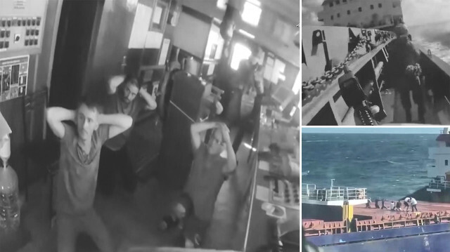 Rus askerlerinin ‘Sukru Okan’ gemisine düzenlediği baskın kamerada