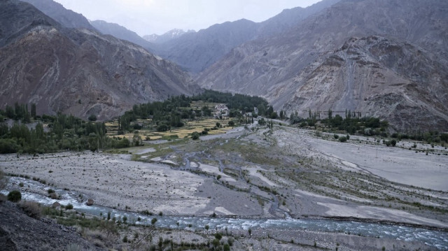 une vue du village de Sajid Ali Sadpara, Chogho Grong, dans le Gilgit-Baltistan, au Pakista. Crédit photo: Joe STENSON / AFP