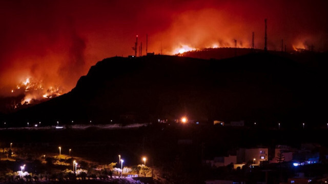 Le feu de forêt sur l'île de Tenerife aux Canaries, le 16 août 2023. Crédit photo: DESIREE MARTIN / AFP
