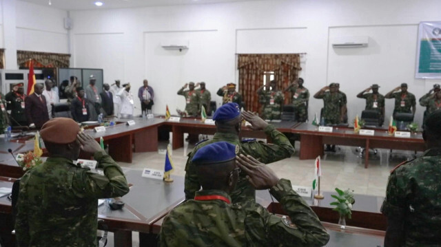 La réunion militaire entre les responsables militaires des pays de la Communauté économique des États de l'Afrique de l'Ouest (CEDEAO). Crédit photo: PRINCE AGYEI PEPRAH / AFPTV / AFP