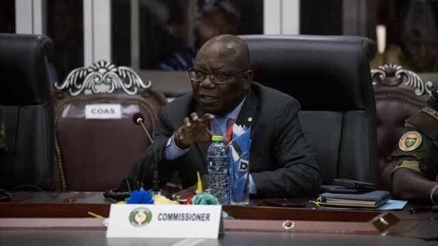 Abdel-Fatau Musah, le  commissaire aux affaires politiques, à la paix et à la sécurité de l'organisation Cédéao. Crédit Photo: GERARD NARTEY / AFP

