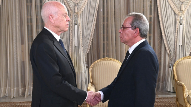 Le président de la République, Qais Saeed, et  M. Ahmed Al-Hashani, le nouveau président du gouvernement. Crédit photo: Présidence Tunisie/Facebook