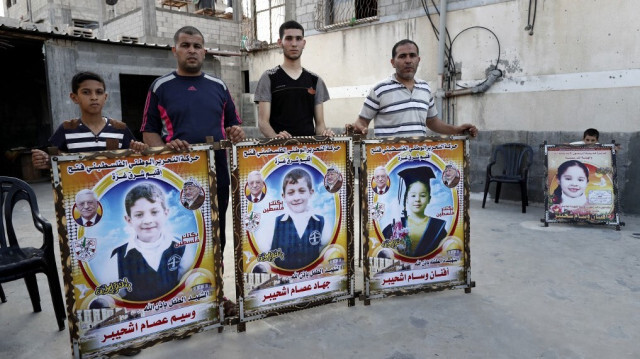 La famille Shuheibar à Gaza. Crédit photo: THOMAS COEX / AFP