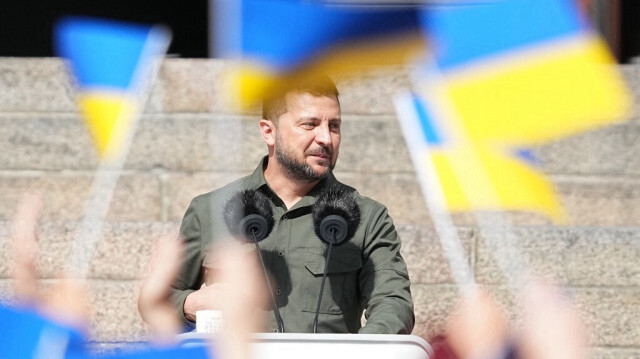 Le président ukrainien, Volodymyr Zelensky devant le Parlement danois à Copenhague, au Danemark, le 21 août 2023. Crédit photo: MADS CLAUS RASMUSSEN / RITZAU SCANPIX / AFP
