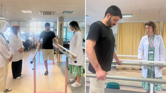 
Depremde bacağını kaybeden Ayhan, adım atmak için gün sayıyor