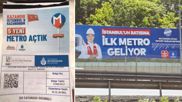 İstanbul sokaklarındaki metro afişleri nedeniyle tepki çeken CHP'li İBB yönetimi, bu kez İSKİ faturalarında reklam yaptı.