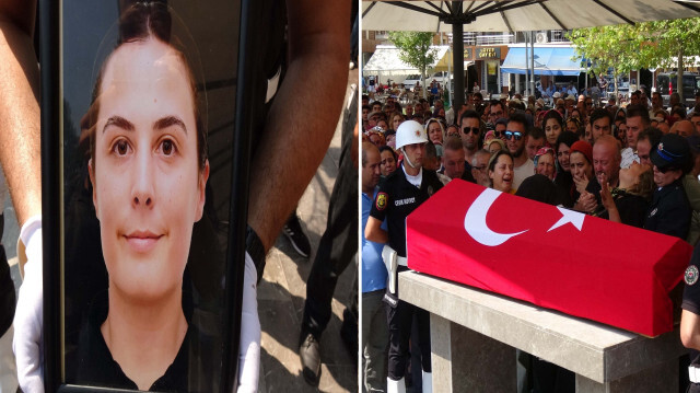 Kazada yaşamını yitiren polis memuru Melike, Balıkesir'de toprağa verildi
