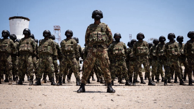 Des soldats mozambicains. Crédit photo: Simon WOHLFAHRT / AFP