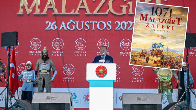 Cumhurbaşkanı Erdoğan, Malazgirt Zaferi'nin 952'nci yıl dönümü dolayısıyla tebrik mesajı yayımladı.