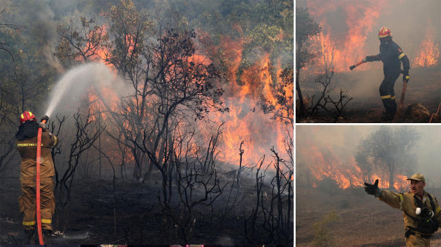 Yunanistan'daki orman yangınlarında 9. gün