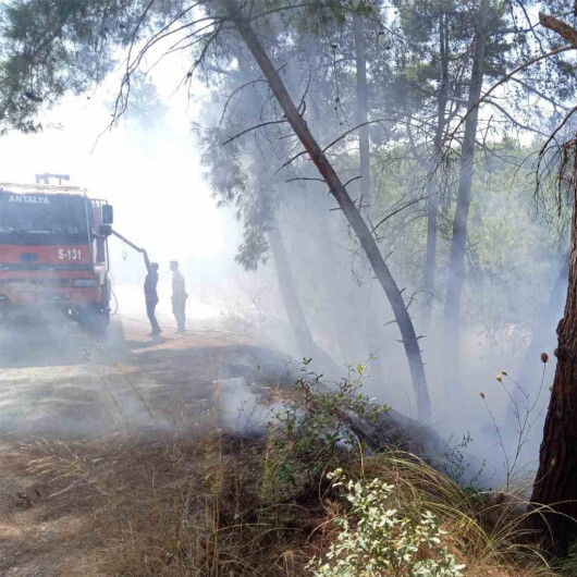 Manavgat’ta 30 dakika arayla iki ayrı noktada çıkan orman yangınları söndürüldü