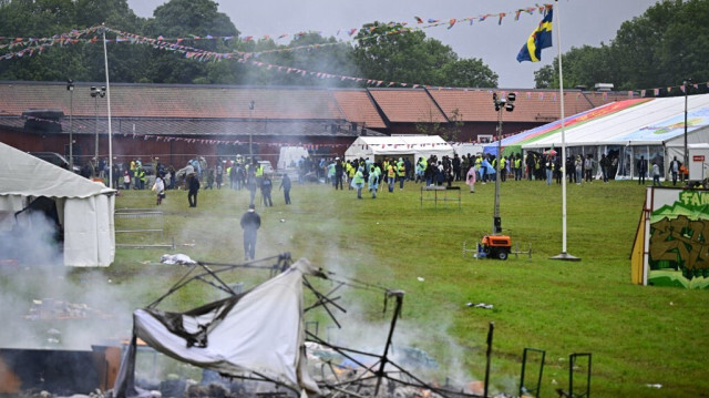 Le site du festival culturel érythréen Erythrée-Scandinavie à Järvafältet, dans le nord de Stockholm, le 3 août 2023. Crédit photo: MAGNUS LEJHALL / TT NEWS AGENCY / AFP
