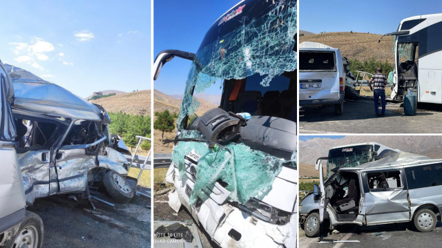 Niğde'de yolcu otobüsü ile hafif ticari aracın çarpışması sonucu bir kişi hayatını kaybetti.