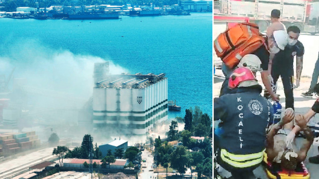 Kocaeli’deki TMO silosunda şiddetli bir patlama yaşandı.