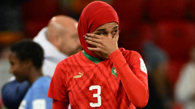 La footballeuse internationale marocaine, Nouhaila Benzina. Crédit photo: BRENTON EDWARDS / AFP