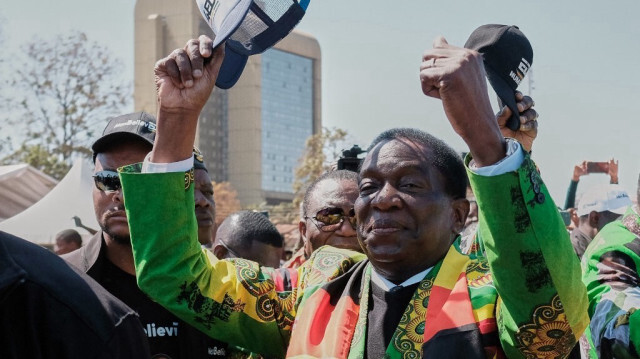 Le président zimbabwéen et leader du ZANU PF, Emmerson Mnangagwa. Crédit photo: Jekesai NJIKIZANA / AFP