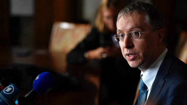 Le procureur de la République de Sarreguemines, Olivier Glady, s'adresse aux médias au palais de justice de Sarreguemines, en France. Crédit photo: JEAN-CHRISTOPHE VERHAEGEN / AFP
