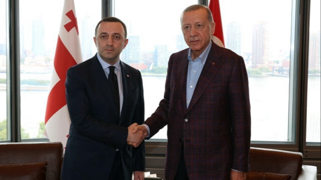 Le premier ministre géorgien Irakli Garibashvili et le Président turc Recep Tayyip Erdogan. Crédit photo: AA