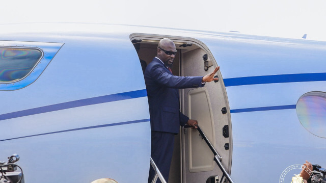 Le Président de la transition en Guinée, le Colonel Mamadi Doumbouya, en partance pour New York pour assister à l'Assemblée Générale des Nations-Unies, le 18 septembre 2023. Crédit Photo: X / @Presidence_gn.