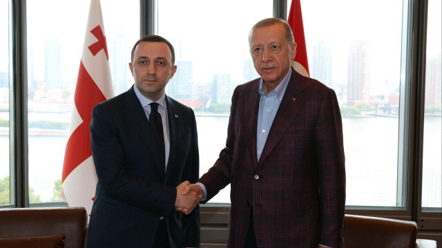 Turkish President Recep Tayyip Erdogan and Georgian Prime Minister Irakli Garibashvili