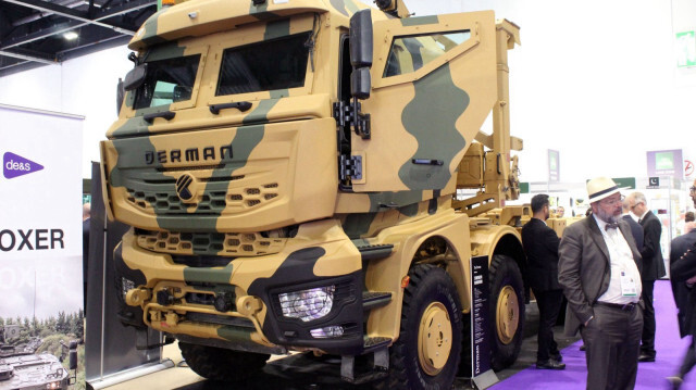 
Бронированная машина материально-технического обеспечения “DERMAN” 8x8 представлена на Международной выставке оборудования для обороны и безопасности (DSEI) 2023, Лондон, Великобритания