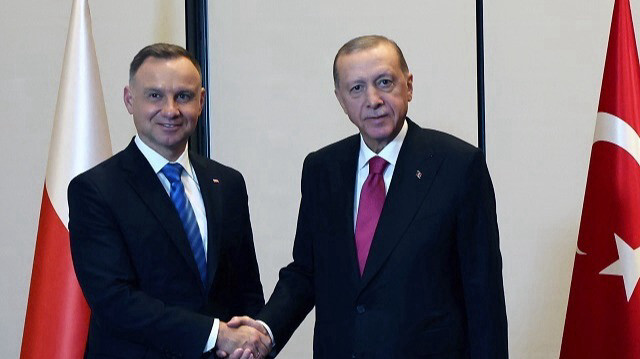 Le Président polonais, Andrzej Duda et le Président turc, Recep Tayyip Erdogan. Crédit photo: AA