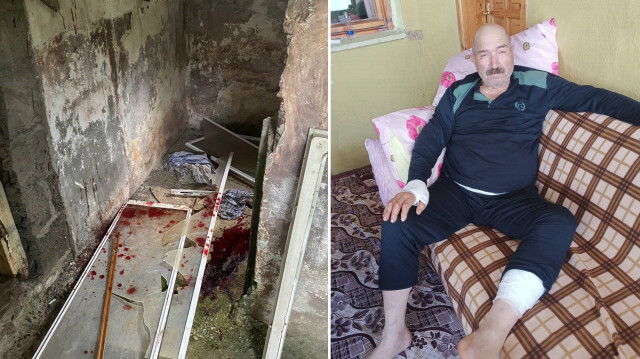 Yalvaç, yolun hemen yanında bulunan boş bir eve sığınmak istedi ama ayı peşini bırakmadı.