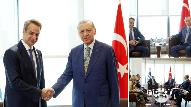 Cumhurbaşkanı Erdoğan ile Yunanistan Başbakanı Miçotakis, Türkevi'nde bir araya geldi.
