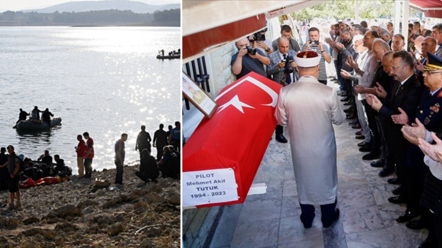 Pilot Mehmet Akif Tutuk'un cenazesi Eskişehir'de toprağa verildi.