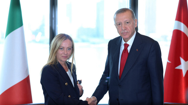 Turkish President Recep Tayyip Erdogan and Italian Prime Minister Georgia Meloni 