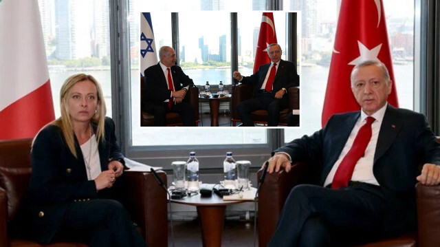 Erdoğan, Türkevi'nde Netanyahu ve Meloni'yi kabul etti. 