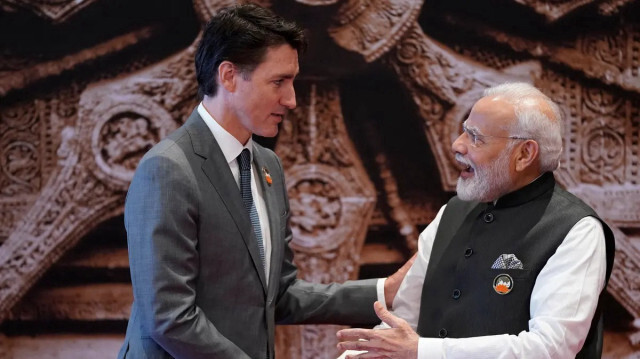 Kanada Başbakanı Justin Trudeau, Hindistan Başbakanı Narendra Modi.
