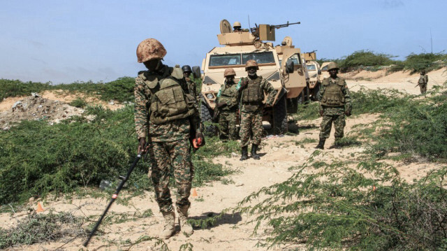 Des soldats ougandais de la mission de maintien de la paix de l'Union africaine en Somalie (AMISOM). Crédit photo: Tina SMOLE / AFP