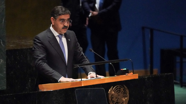 Anwar ul Haq Kakar, premier ministre par intérim du Pakistan lors de l'Assemblée générale des Nations Unies. Crédit Photo: Bryan R. Smith / AFP

